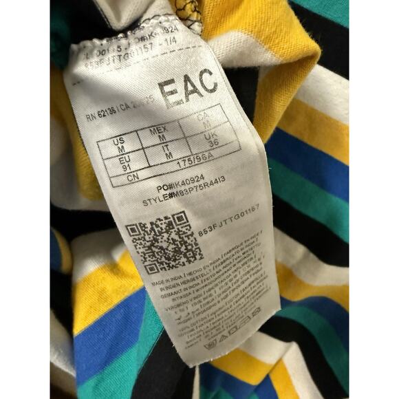 Guess Shirt Mens Medium Los Angeles Guess Originals T-Shirt Striped Multicolor - Picture 9 of 10